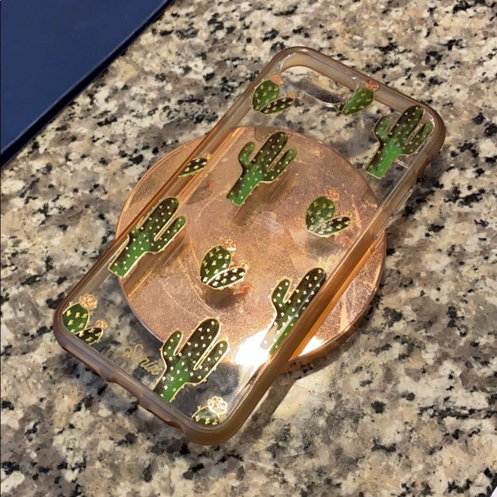 iPhone 6s case rose gold cactus
